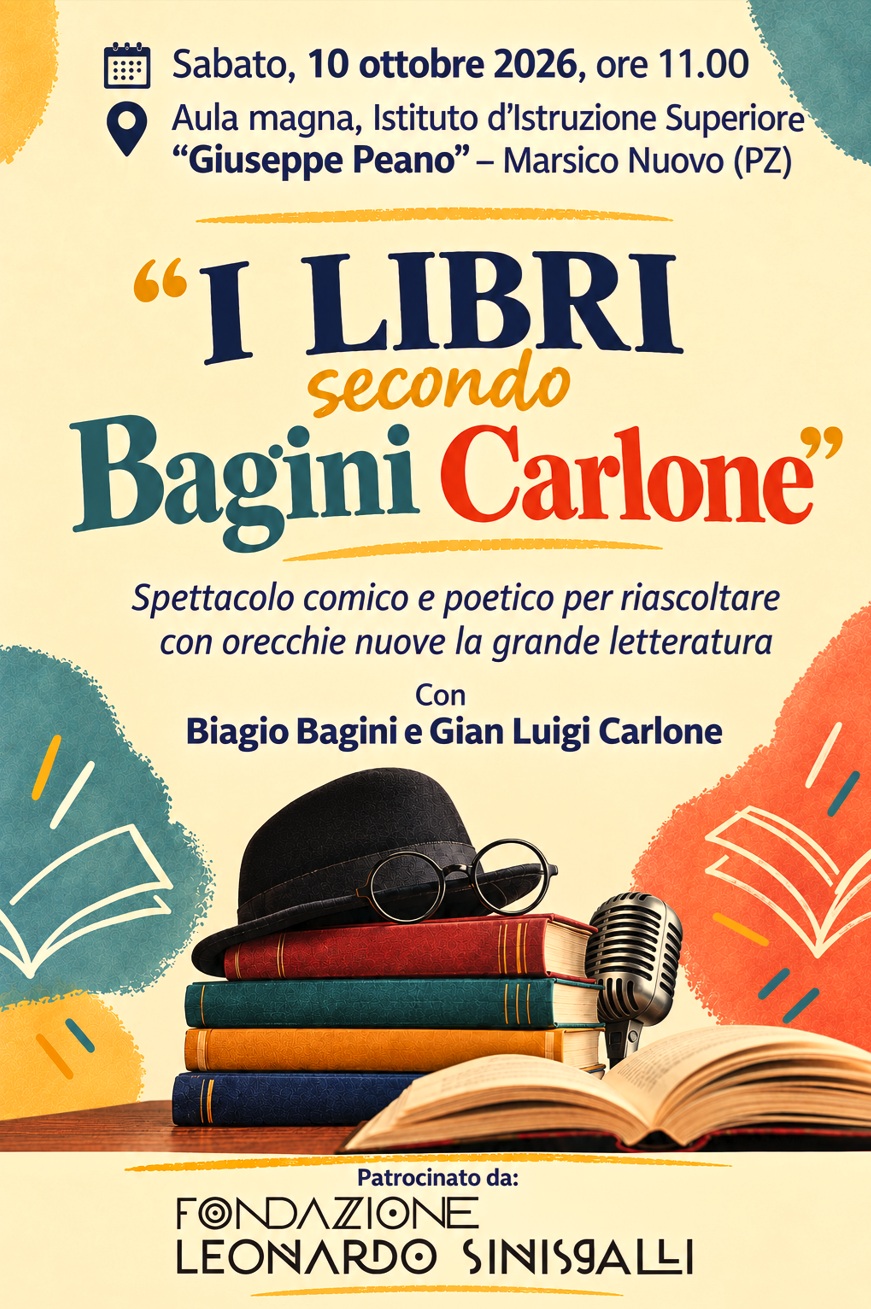 Spettacolo “I LIBRI secondo Bagini Carlone” – 10 ottobre 2026