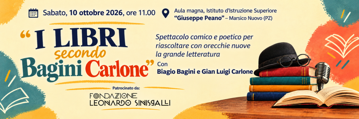 Spettacolo “I LIBRI secondo Bagini Carlone” – 10 ottobre 2026